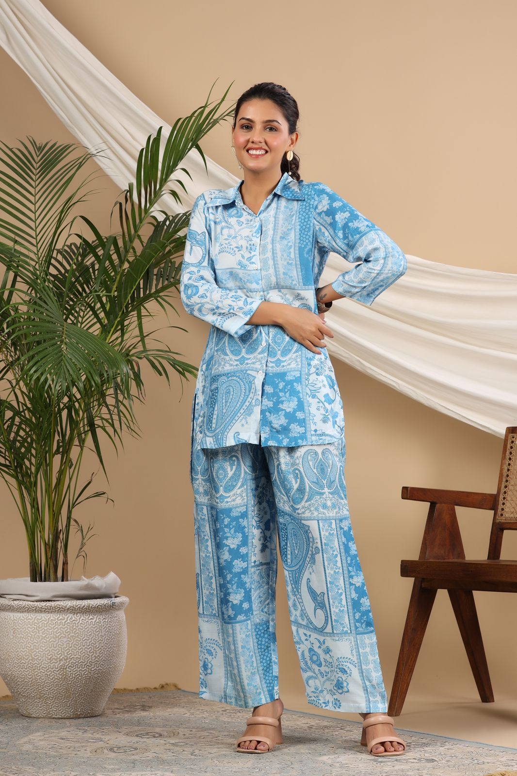 Buy Blue Co Ord Set for women | Kanchan Fashion