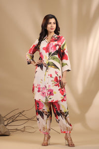 Buy Pure Muslin Floral Co Ord Set | Kanchan Fashion
