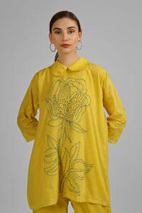 Buy Yellow Co Ord Set with Embroidery | Kanchan Fashion