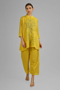 Buy Yellow Co Ord Set with Embroidery | Kanchan Fashion