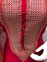 Load image into Gallery viewer, Silk Unstitched Suit Aari work
