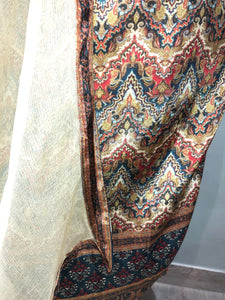 Semistich Muslin with neck embroidery