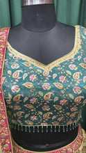 Load and play video in Gallery viewer, Green Silk Lehenga With Sequins
