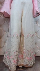 Zari And Thread Embroidered Plazo With Zari Dupatta | Latest Cotton Suits| - Kanchan Fashion Pvt Ltd