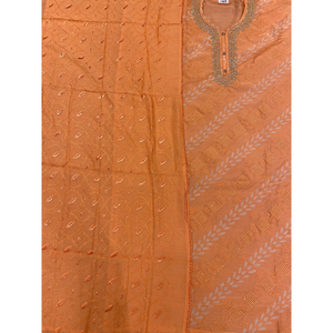 Summer Silk Suit with Beadwork and Chicken Kari Dupatta | Latest Semi-Stitched Suits| - Kanchan Fashion Pvt Ltd