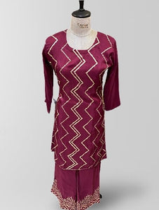 Silk Sharara Suit with Gota Embroidery | Latest Sharara| - Kanchan Fashion Pvt Ltd
