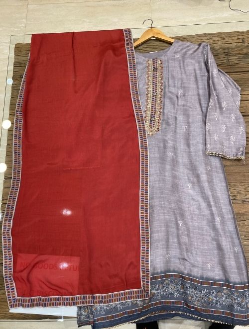 Silk Suit with Georgette Dupatta | Latest Semi-Stitched Suits| - Kanchan Fashion Pvt Ltd
