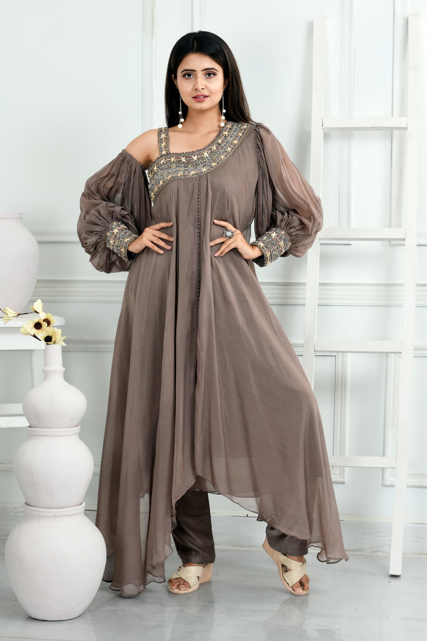Black Side Slit Style Anarkali Suit,dress, Gown,kurti, for Party, Diwali,  Eid,nyra Cut,christmas Wear Dress, Pakistani Readymade Black Dress - Etsy  Norway