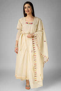 Cotton Plazzo Set with Thread Embroidery