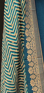 Neemzari Embroidery Silk Unstitched Suit with Banarasi Dupatta