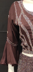 Raw Silk Suit with Hand Work and Skirt