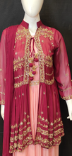 Load image into Gallery viewer, Georgette Indo-Western One piece Suit and Jacket with Hand Work
