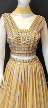 Load image into Gallery viewer, Georgette Lehenga Choli with Mirror,Thread and Cutdana Work and Dupatta
