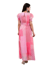 Load image into Gallery viewer, Pink cotton Printed Dress
