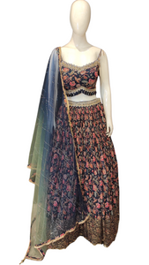 Georgette Lehenga with Sippi Embroidery