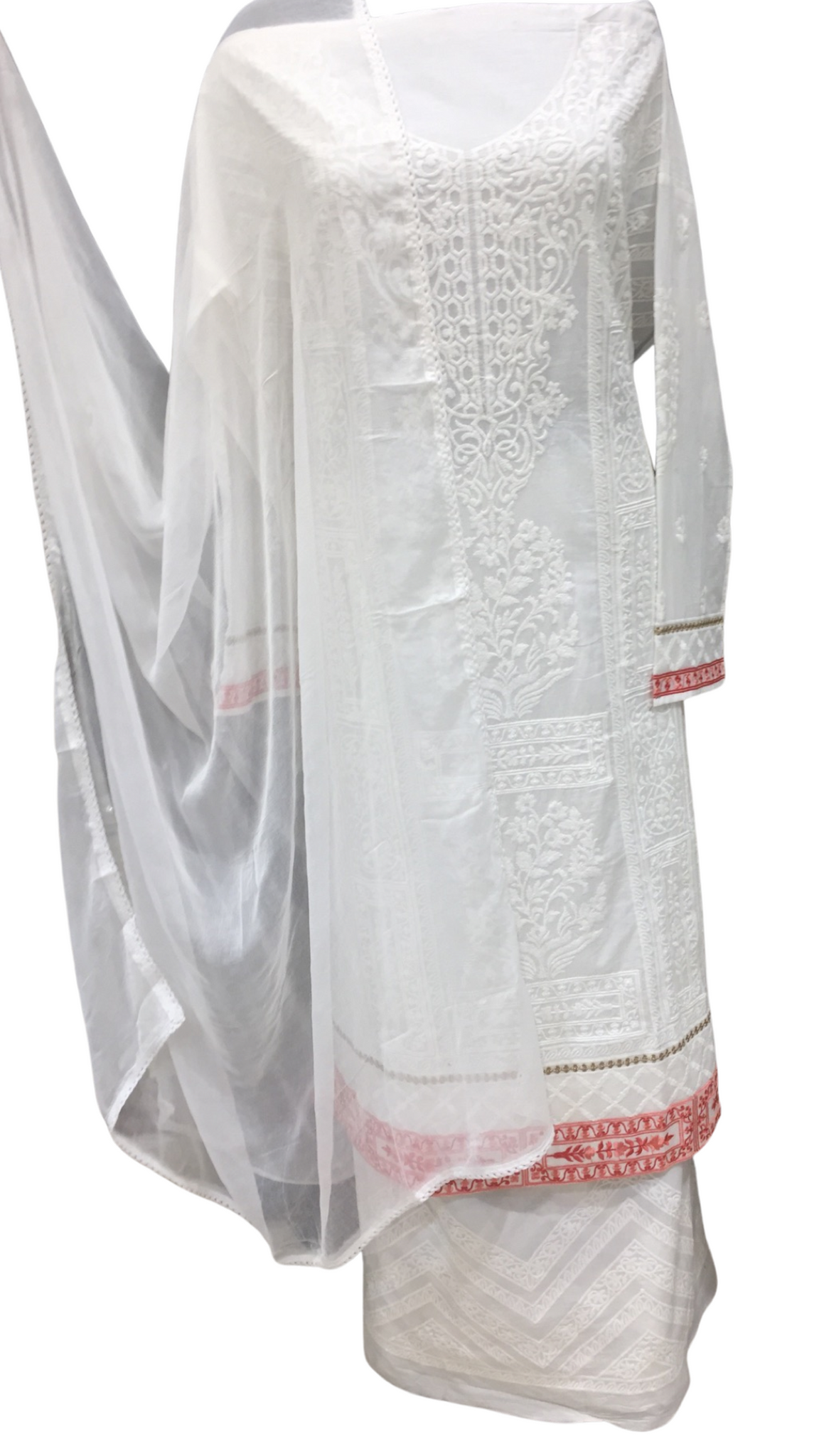 Chikan embroidery dress deals