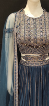 Load image into Gallery viewer, Blue Georgette Lehenga Choli with Hand Work and Dupatta
