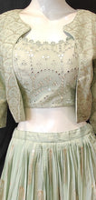 Load image into Gallery viewer, Silk Lehenga Top With Jacket
