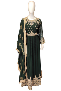 One Piece Georgette Suit with Thread Work