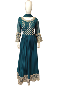 One Piece Georgette Suit with Zari Work