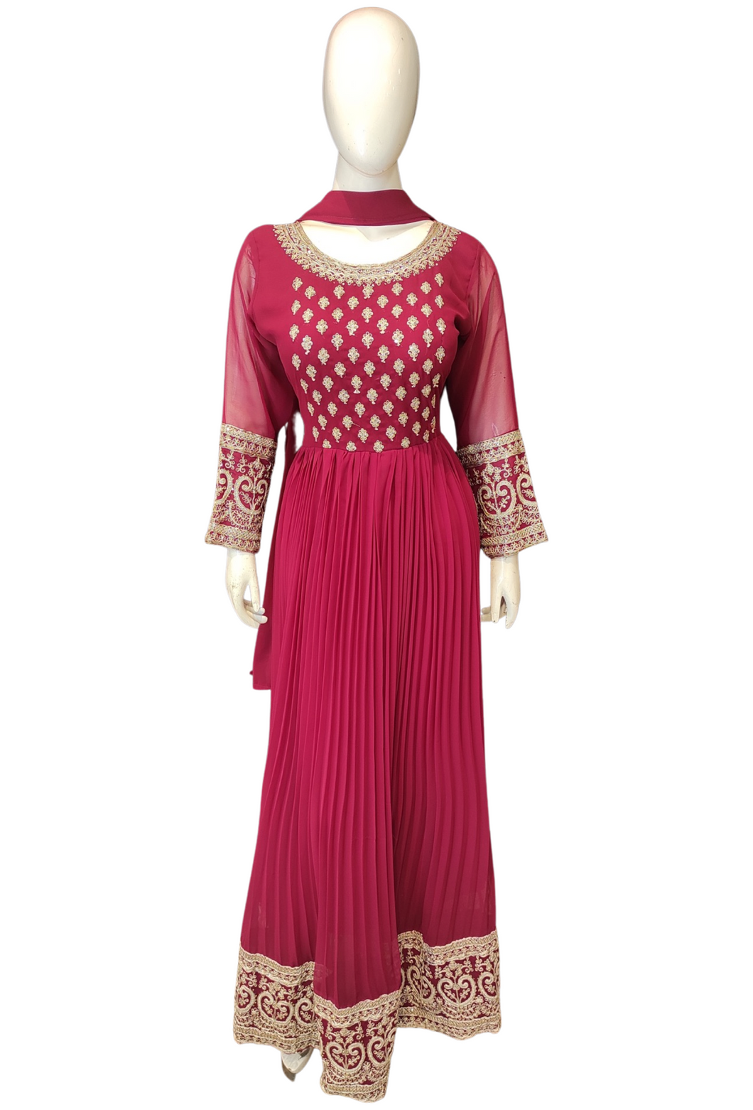 One Piece Georgette Suit with Zari Work
