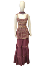 Load image into Gallery viewer, Georgette Sharara With Peplum and Thread and Zari Work
