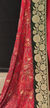 Load image into Gallery viewer, Red Muslin Semi Stitched Suit with Dupatta
