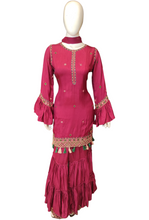 Load image into Gallery viewer, Raw Silk Suit and Garrara with Thread and Cutdana Work
