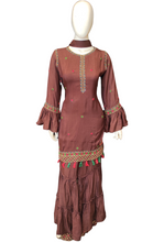 Load image into Gallery viewer, Raw Silk Suit and Garrara with Thread and Cutdana Work
