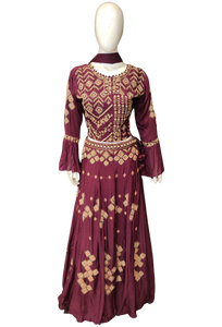Chinon Blouse with Hand Work and Dupatta