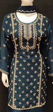 Load image into Gallery viewer, Chinon Sharara -Kurti With Golden Hand Work
