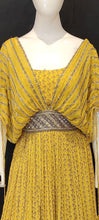 Load image into Gallery viewer, Yellow Georgette Indo Western Suit with Hand Embroidery
