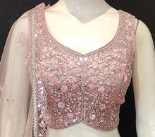 Load image into Gallery viewer, Pink Net Lehenga Choli with Hand Embroidery
