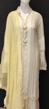 Load image into Gallery viewer, Georgette Sharara with Semi Stitched Shirt with Chikankari Work

