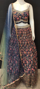 Georgette Lehenga with Sippi Embroidery