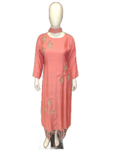 Load image into Gallery viewer, Muslin Long Shirt with Printed Plazzo Set
