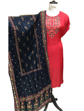 Load image into Gallery viewer, Red Silk Unstitched Suit with Dupatta
