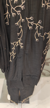 Load image into Gallery viewer, Black Raw Silk Plazzo with Hand Embroidery | Latest | - Kanchan Fashion Pvt Ltd
