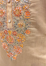 Load image into Gallery viewer, Chanderi Silk Unstitched Suit with Oraganza Dupatta

