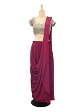 Load image into Gallery viewer, Imported Fabric Drape Saree with Hand Embroidery
