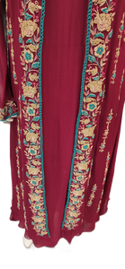 Maroon Georgette Long Shirt with Jacket