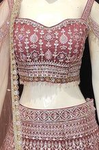 Load image into Gallery viewer, Net Lehenga with Hand Embroidery
