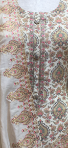 Modal Silk Semi stitched Suit with Dupatta