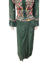 Load image into Gallery viewer, Georgette Crop Top with Drape Skirt and Dupatta
