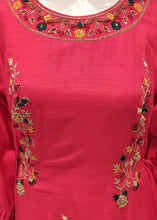 Load image into Gallery viewer, Red Raw Silk Plazzo with Hand Embroidery
