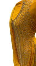 Load image into Gallery viewer, Yellow Unstitched Suit with Hand Embroidery
