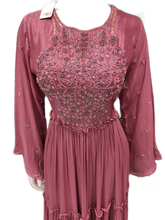 Load image into Gallery viewer, Pink Chinon Indo Western Suit with Hand Work
