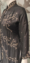 Load image into Gallery viewer, Black Raw Silk Plazzo with Hand Embroidery | Latest | - Kanchan Fashion Pvt Ltd
