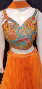 Georgette Lehenga Choli with Zari Embroidery
