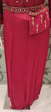 Load image into Gallery viewer, Red Georgette Plazzo with Belt | Latest | - Kanchan Fashion Pvt Ltd
